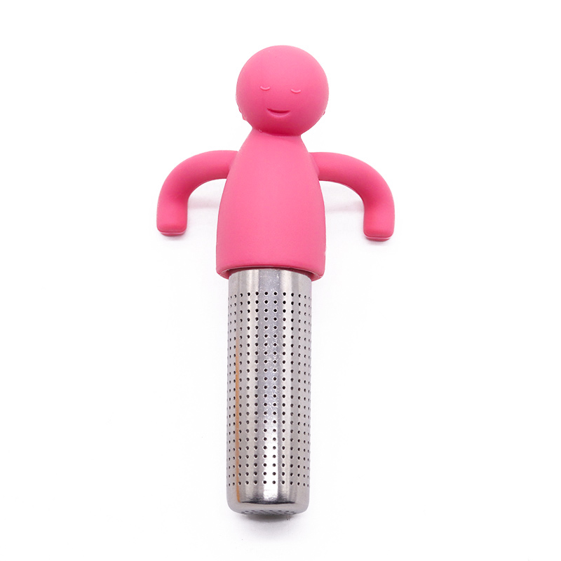硅膠小人茶漏，不銹鋼茶濾泡茶器_硅膠用品