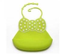 嬰兒喂食防漏硅膠圍兜，食品級(jí)硅膠飯兜